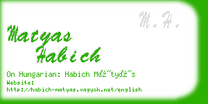 matyas habich business card